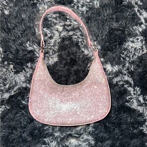 Pink Rhinestone Shoulder Bag